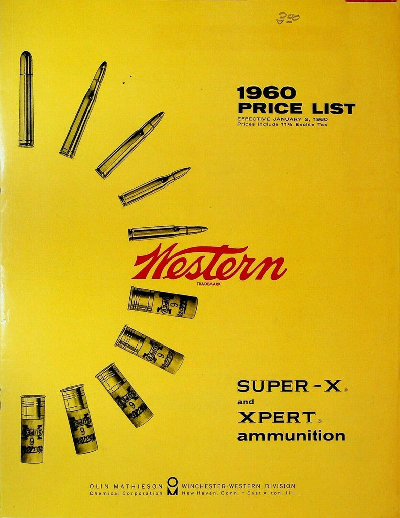 Western Super-X & Xpert Ammunition Price List 1960 Winchester