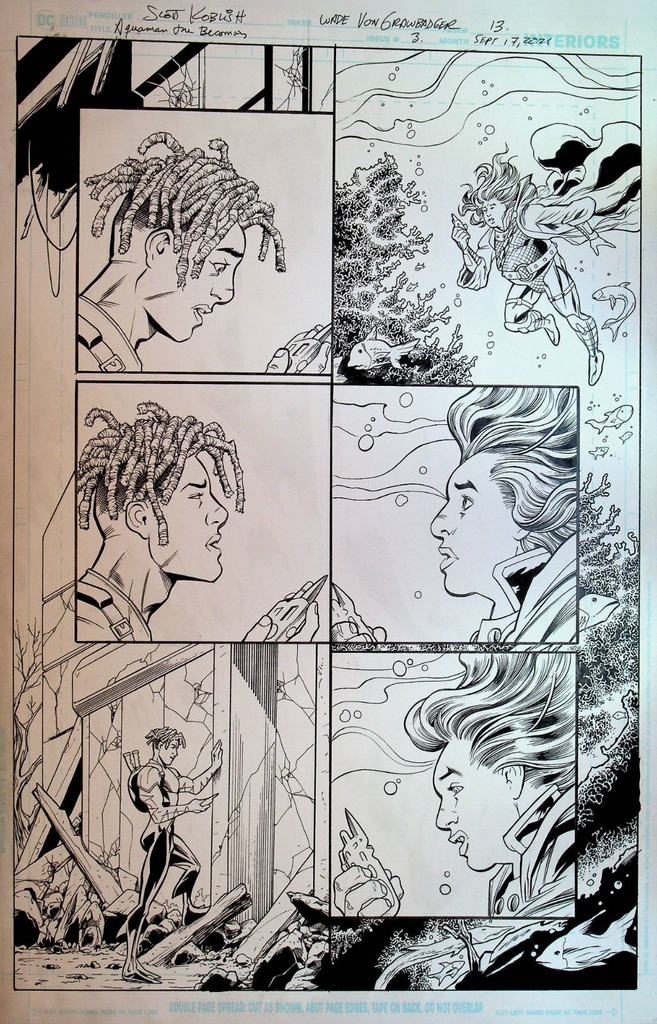 Aquaman The Becoming #3 Page 13 Original Comic Art Scott Koblish 2022