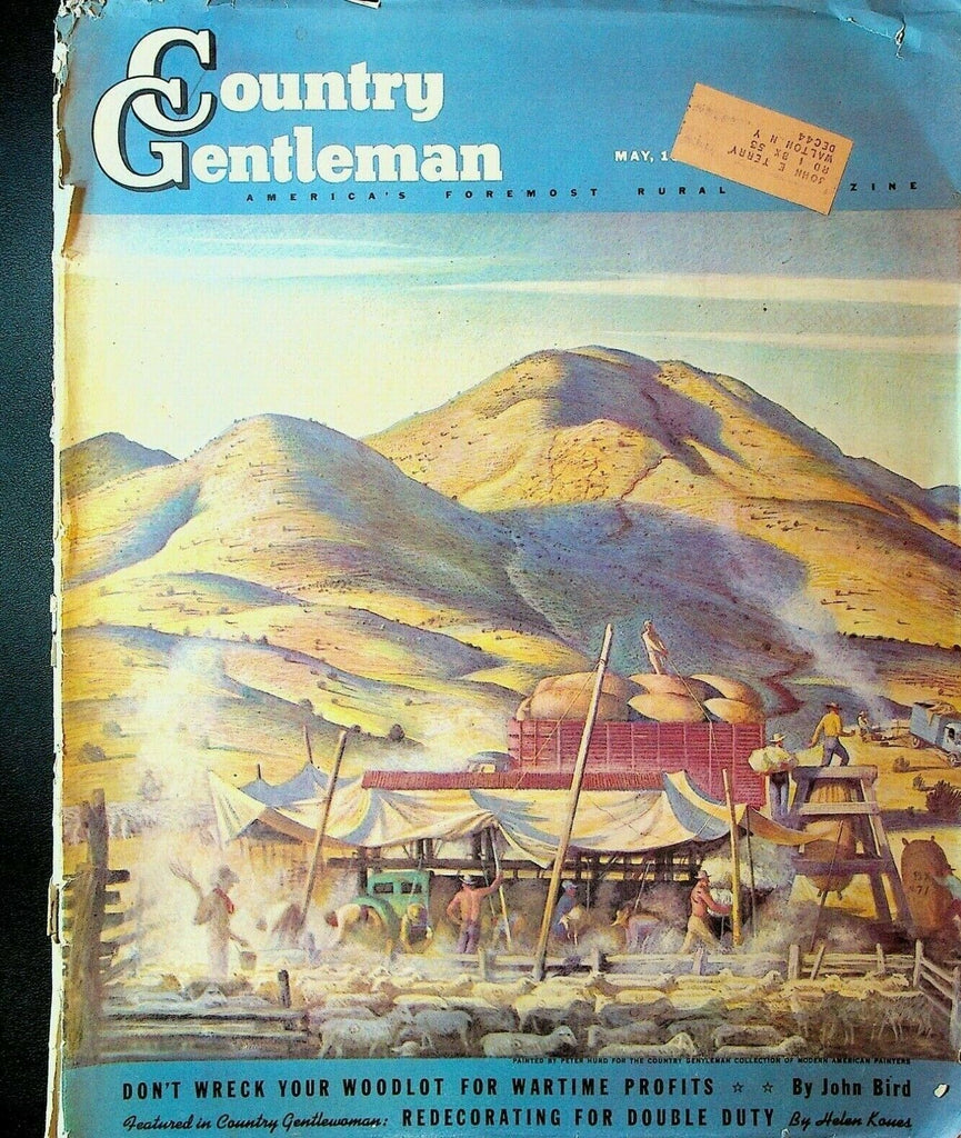 Country Gentleman Magazine May 1942 Peter Hurd World War II Horatio Winslow