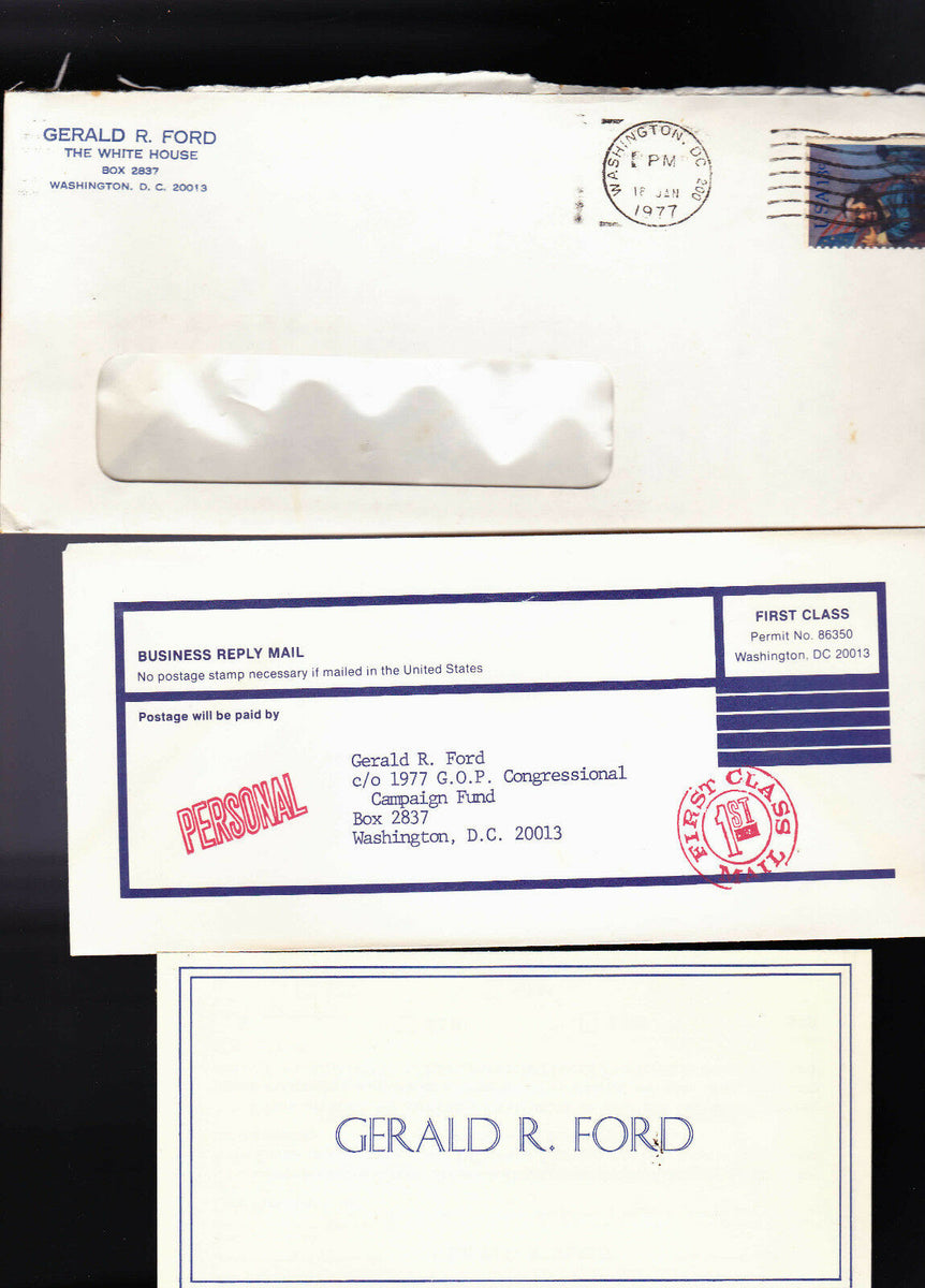 President Gerald R Ford Contributions Letter and Photos 1977 – Papergoy