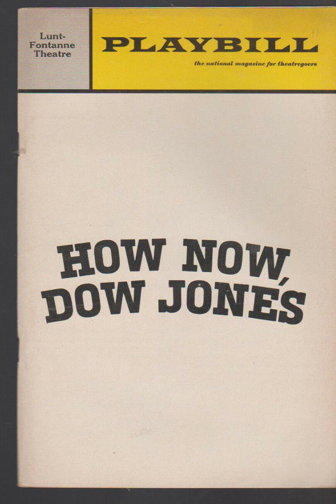 How Now Dow Jones Playbill December 1967 Rex Everhart Marlyn Mason