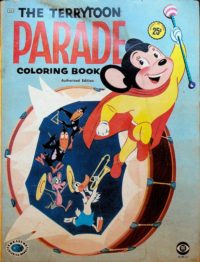 The Terrytoon Parade Coloring Book Treasure 1958 Mighty Mouse Heckle Jeckle