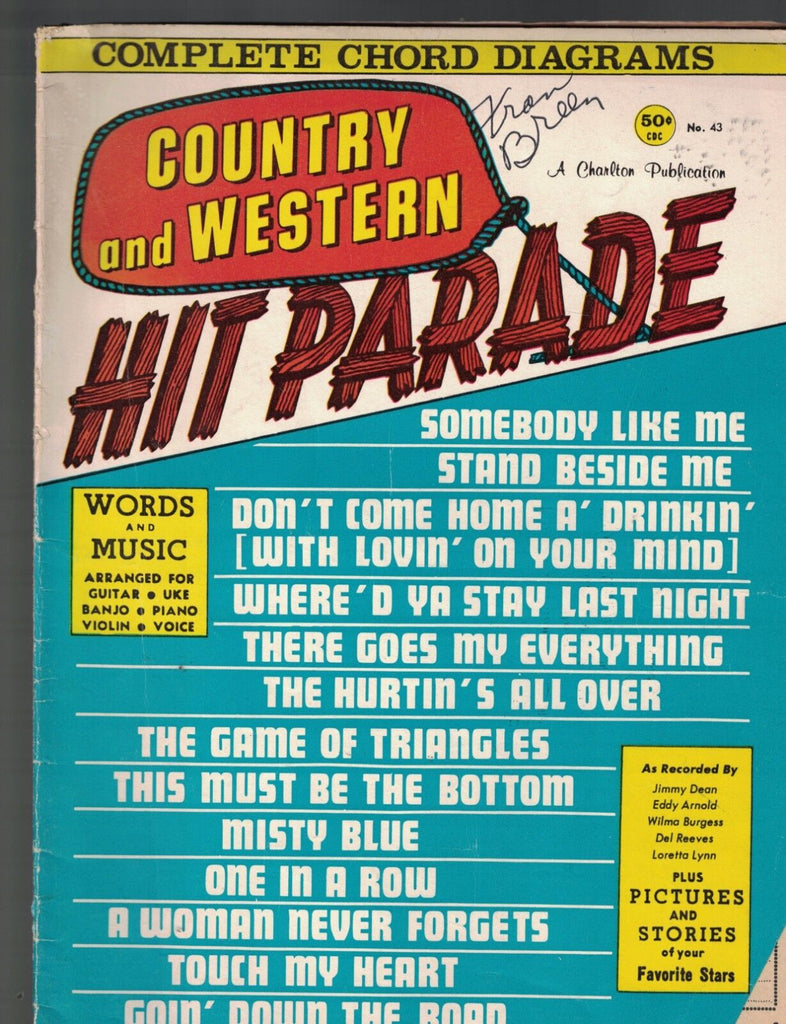 Country & Western Hit Parade Magazine #43 April 1967 Mel Tillis Bobby Bare