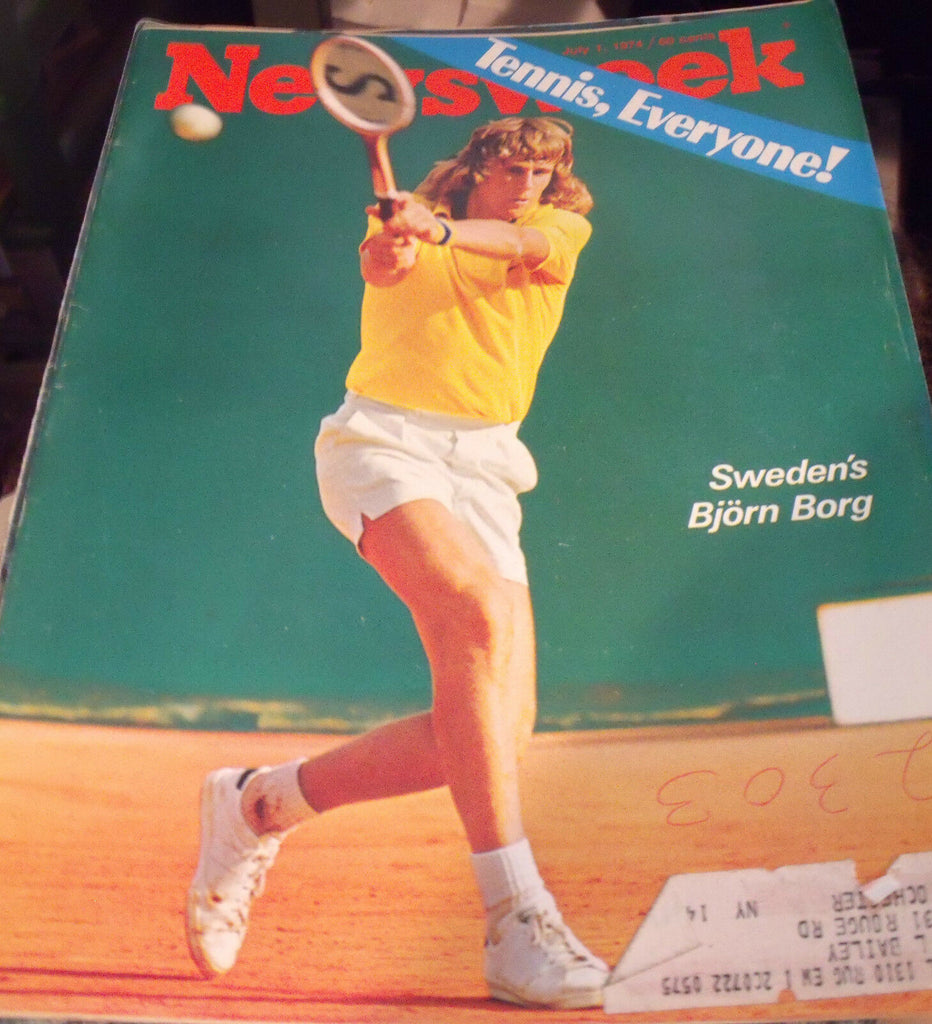 Newsweek Magazine Bjorn Borg of Sweden- Tennis Everyone- July 1 1974