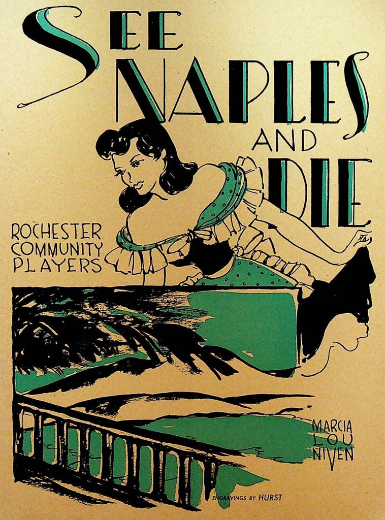 See Naples & Die Playbill October 6 1951 Genesee Valley Players Rochester NY