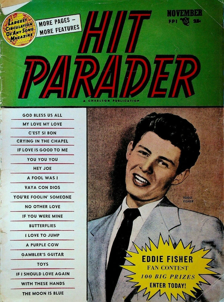 Hit Parader November 1953 Eddie Fisher Johnnie Ray Jerry Valle Julius LaRosa