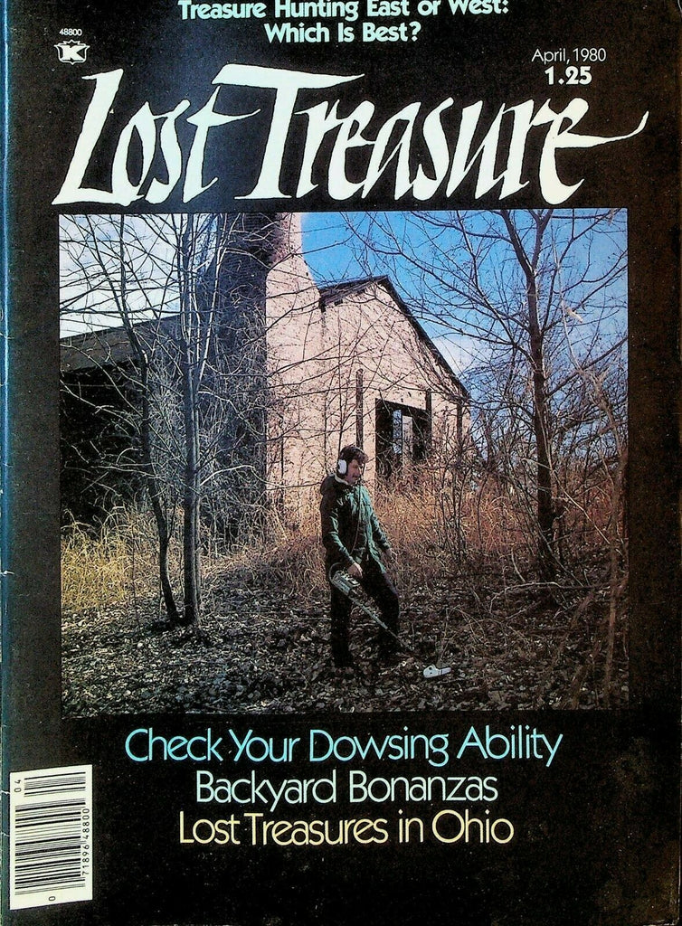 Lost Treasure Magazine April 1980 Dowsing Vermont Gold Brook Castle Creek