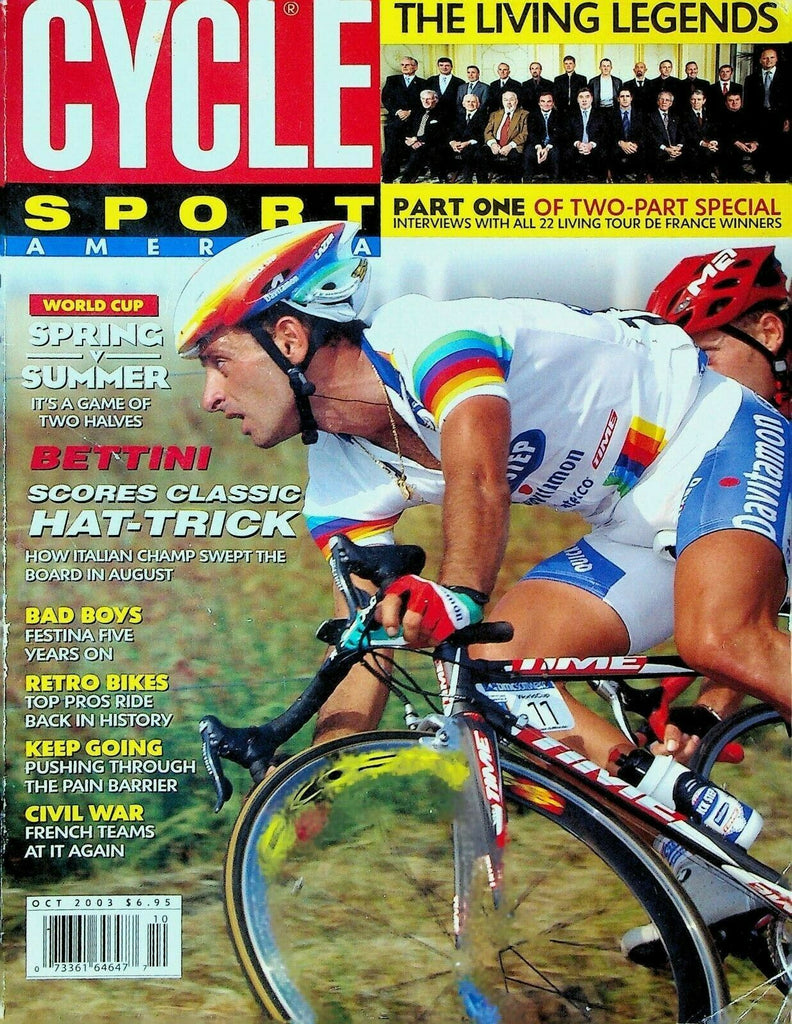 Cycle Sport Magazine October 2003 Paolo Bettini Tyler Hamilton Mike Sinyard