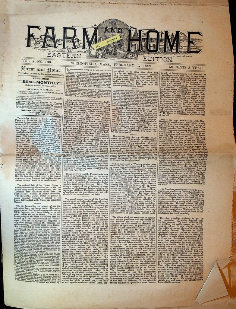 Farm and Home Magazine February 1 1889 Poultry Farming