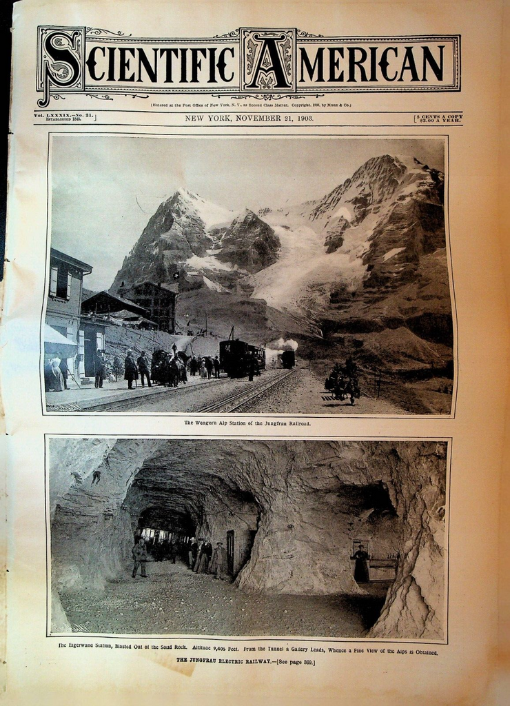 Scientific American Supplement November 21 1903 Talamancans Jungfrau Railroad