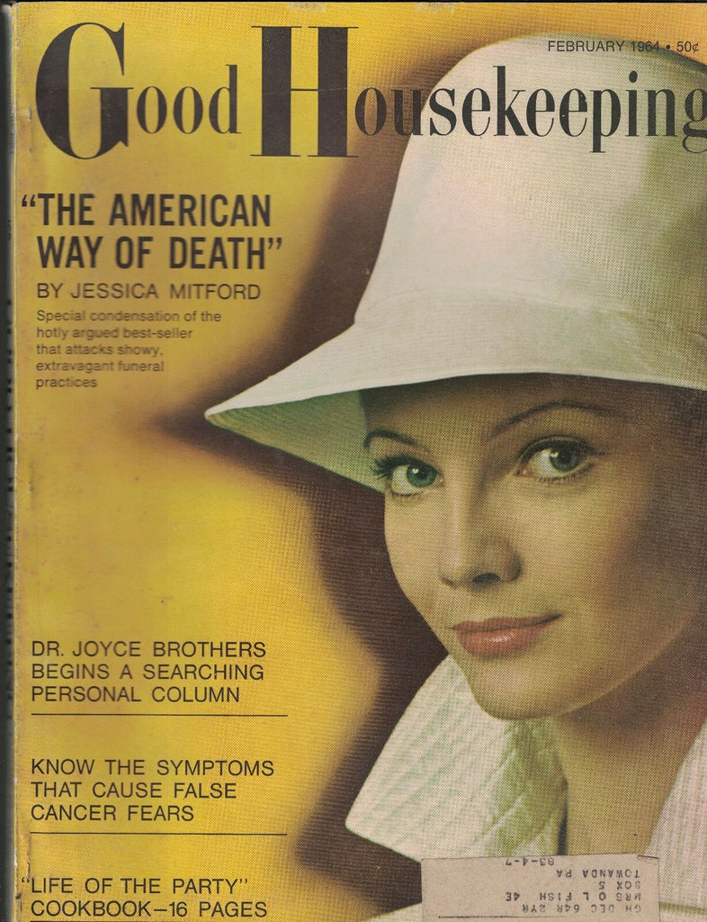 Good Housekeeping Magazine February 1964 Funeral Practices Dr Joyce Brothers