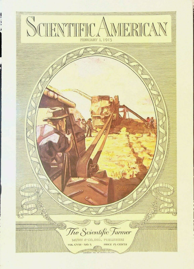 Scientific American February 1 1913 Suez Canal Farm Machinery Tractors
