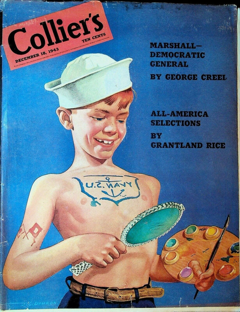 Collier's Magazine December 18 1943 WWII JC Dambron Football General Marshall