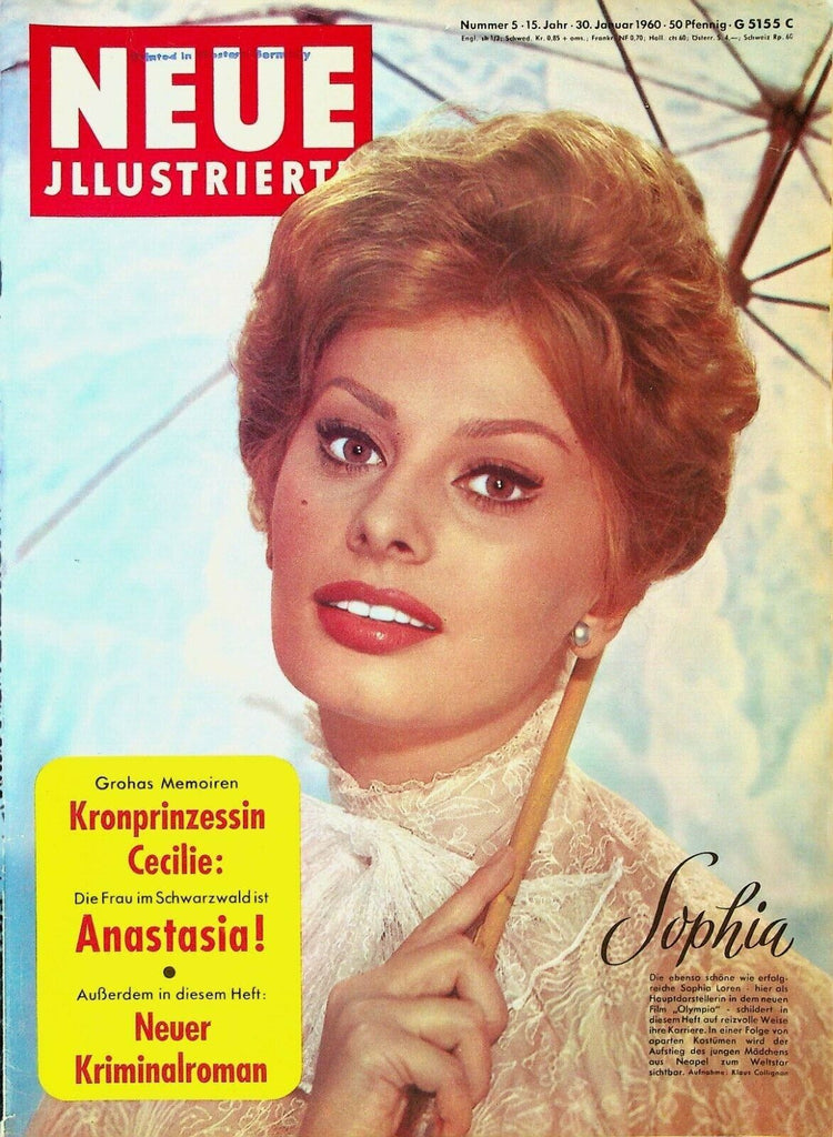 Neue Illustrierte January 30 1960 Sophia Loren Marilyn Lovell Abd al-Mutalib