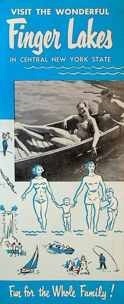 Visit the Wonderful Finger Lakes in Central New York State Brochure 1950s