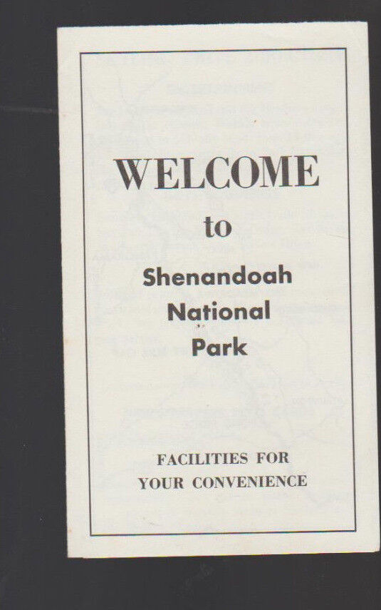 Welcome to Shenandoah National Park Luray Virginia 1957 Brochure