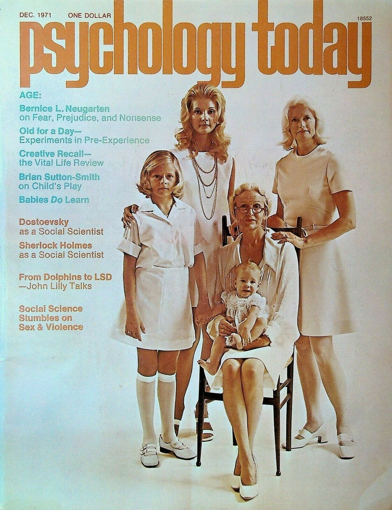 Psychology Today December 1971 Sherlock Holmes John Lilly Dostoevsky