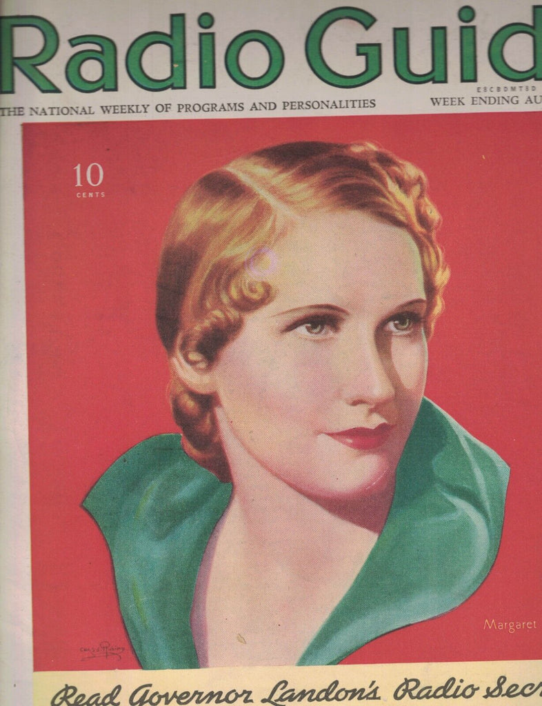 Radio Guide August 1 1936 Margaret Speaks Wayne King Ray Heatherton