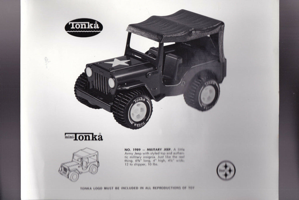 Military Jeep Tonka Toys 8x10 Glossy Photo #1989