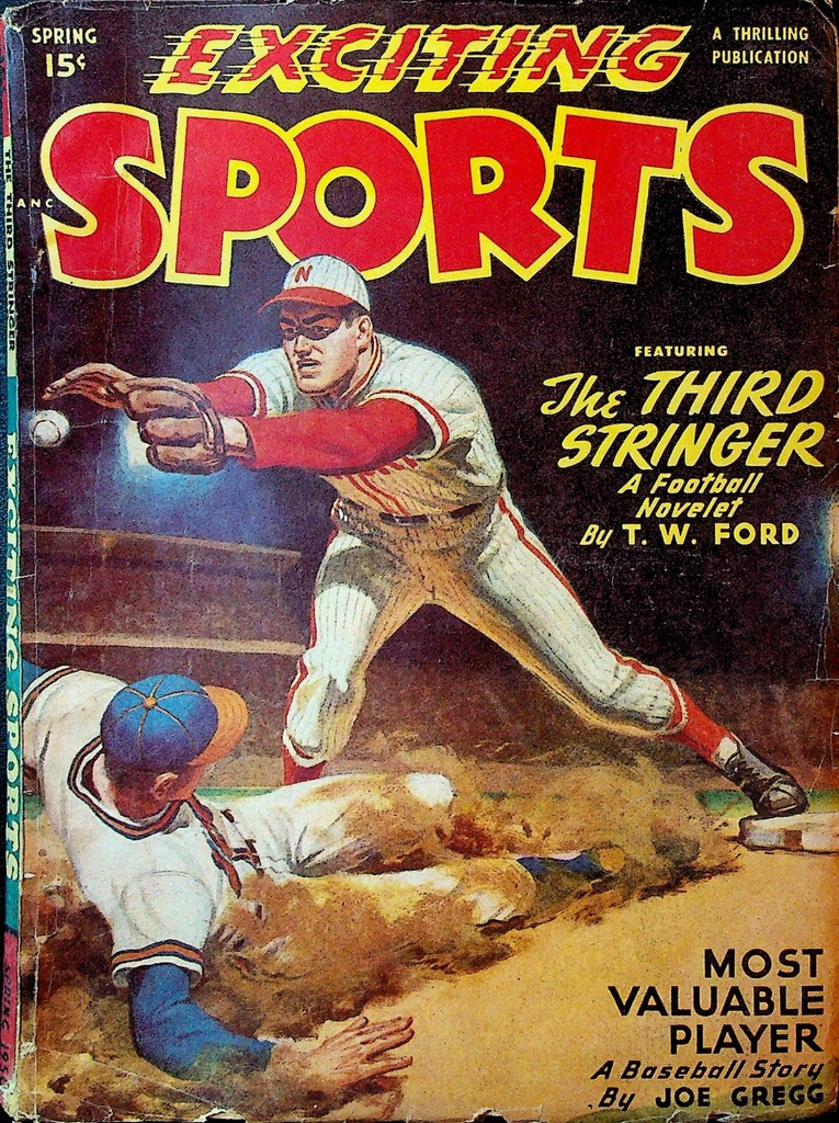 Exciting Sports Pulp Spring 1950 TW Ford Joe Gregg WC Tuttle Ray Lopez Baseball