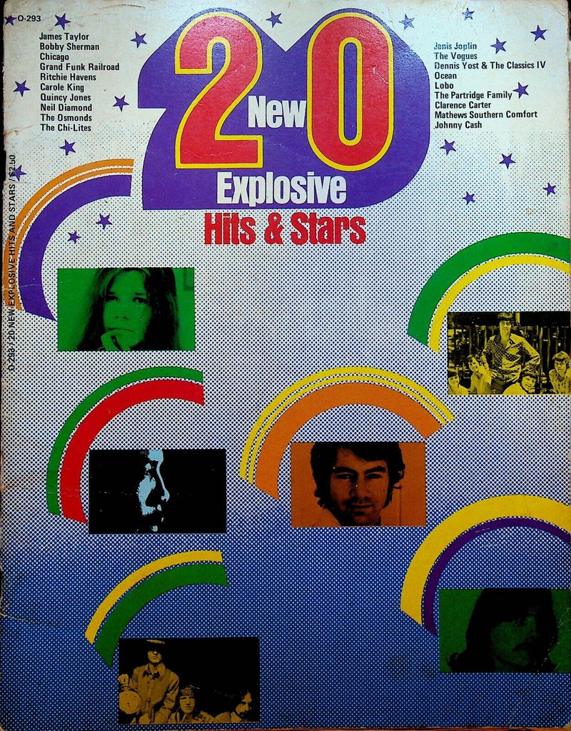20 New Explosive Hits & Stars Songbook 1971 Johnny Cash Janis Joplin The Osmonds