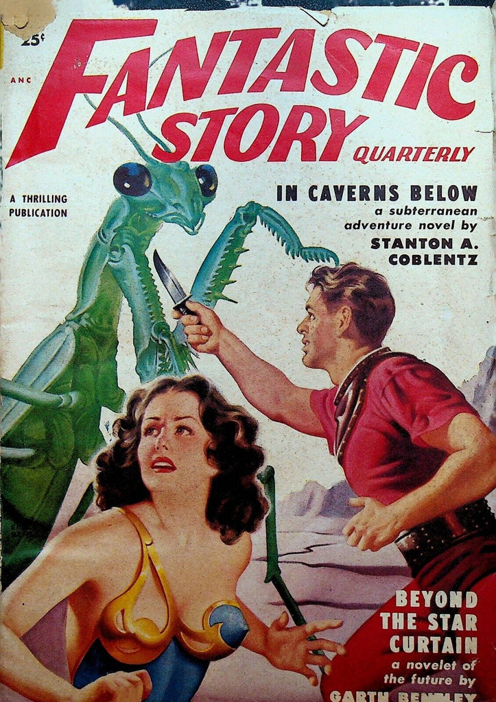 Fantastic Story Pulp Fall 1950 Earle Bergey Garth Bentley Stanton Coblentz