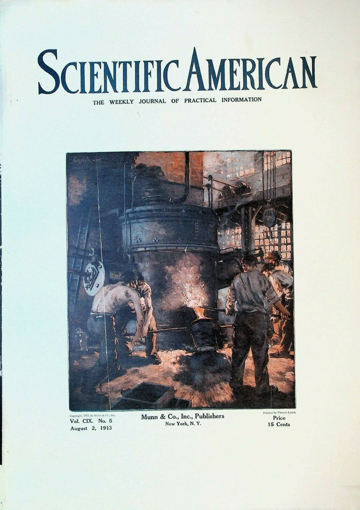 Scientific American August 2 1913 Electric Production of Steel