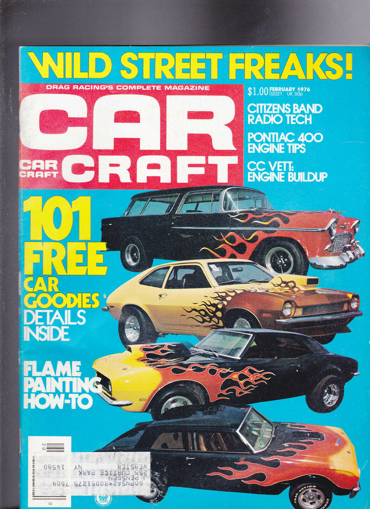 Car Craft Magazine Flame Painting Wild Street Freaks February 1976  FREE US S/H