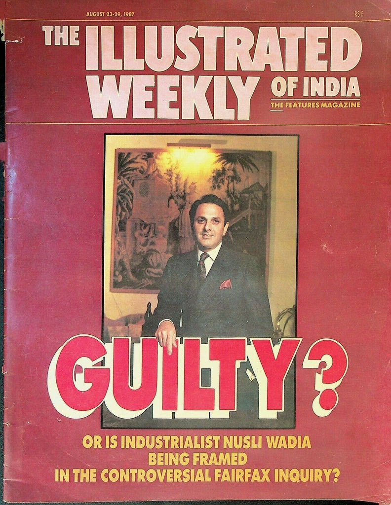 Illustrated Weekly of India August 23 1987 Nusli Wadia Mother Teresa James Bond