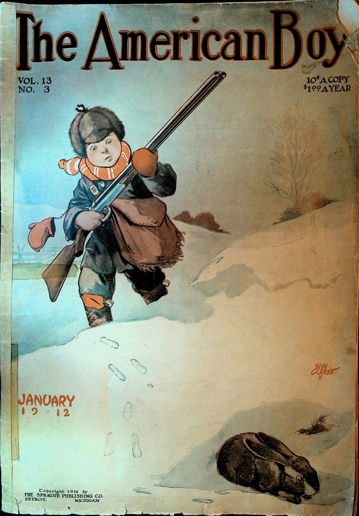 American Boy Magazine January 1912 William W WW Clarke Ernest Thompson Seton