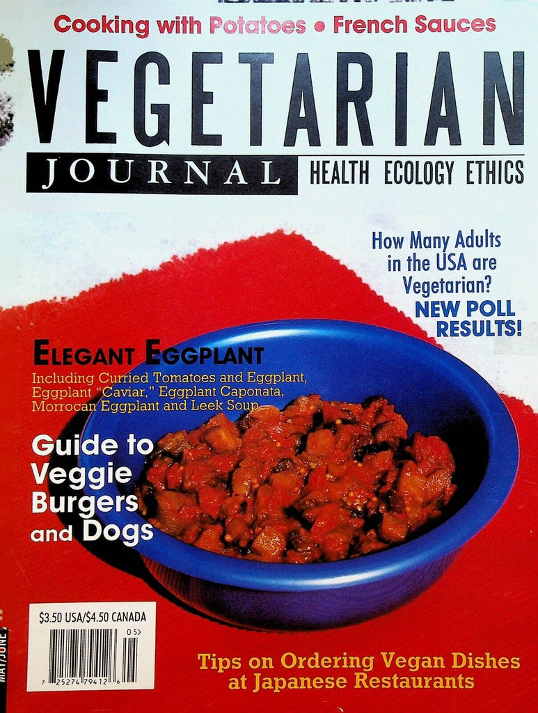 Vegetarian Journal Vol XIX #3 2000 Potatoes French Sauces Veggie Burgers Dogs