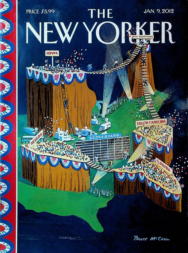 The New Yorker Magazine January 9 2012 Bruce McCall Marco Rubio Newt Gingrich