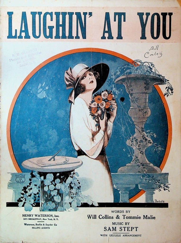 Laughin' at You Sheet Music 1924 Albert Wilfred Barbelle Cover