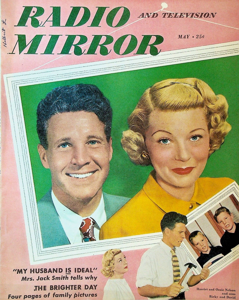 Radio Television Mirror May 1949 Harriet Ozzie David Ricky Nelson Judy Canova