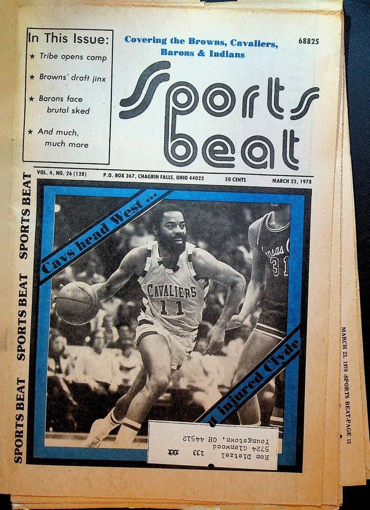 Sports Beat Magazine March 23 1978 Walt Frazier Cleveland Indians