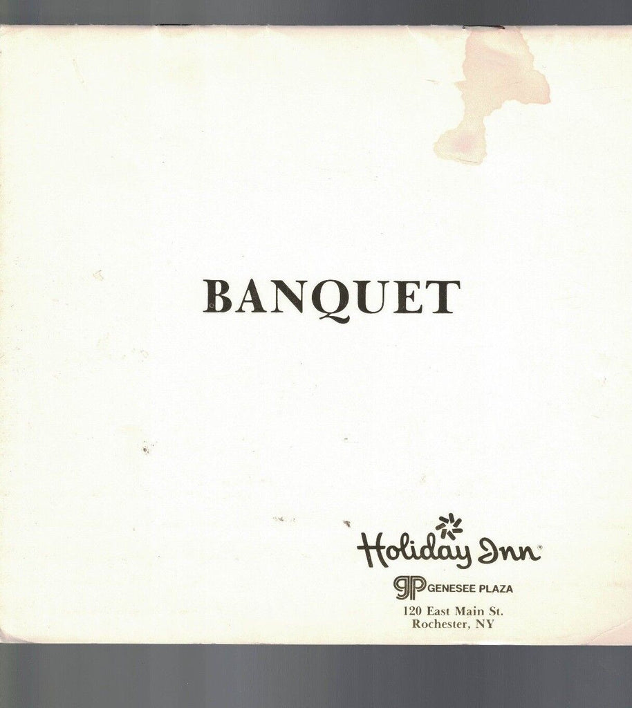 Holiday Inn in Rochester NY Banquet Menu 1980s