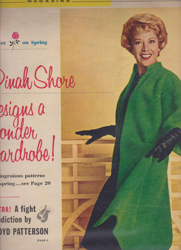 This Week Magazine March 8 1961 Dinah Shore Floyd Patterson Ingemar Johannson