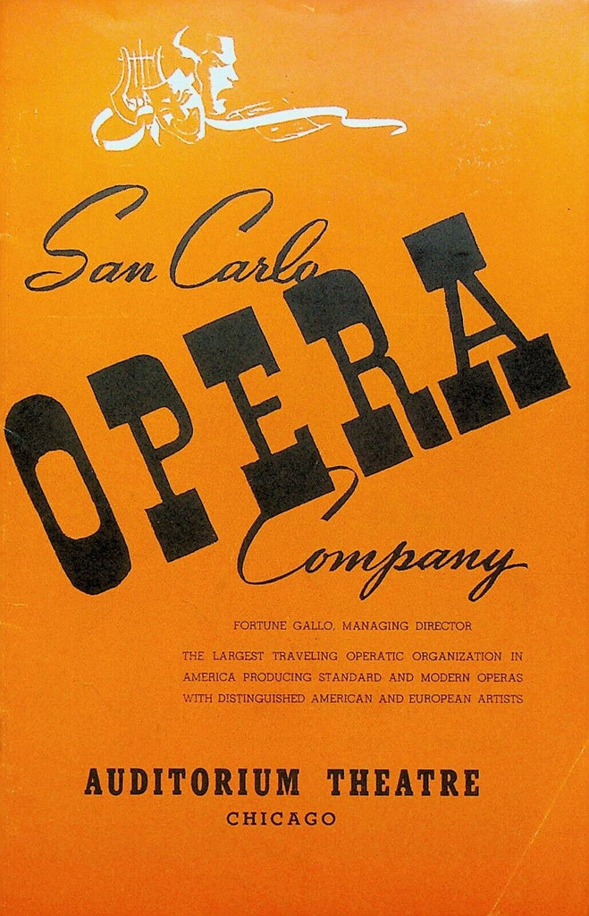 Il Trovatore Program San Carlo Opera Company October 12 1940 Chicago