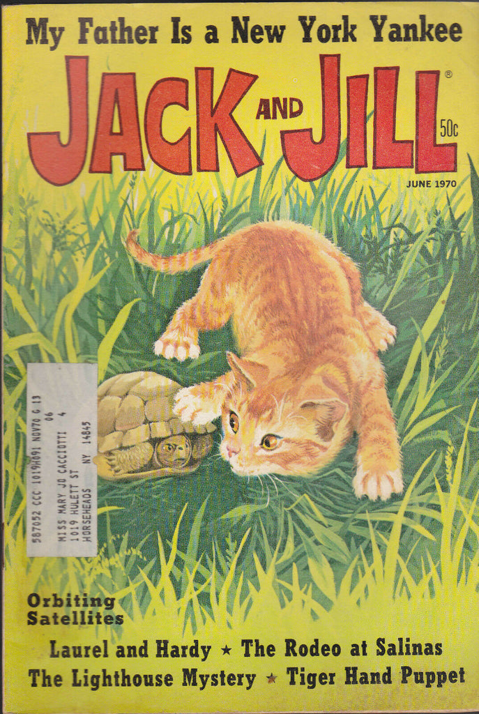 Jack and Jill Magazine Gene Michaels Laurel & Hardy  Cat Cover June 1970