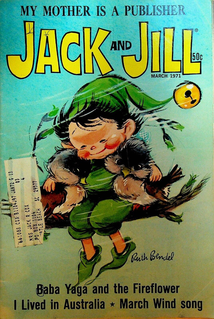 Jack and Jill Magazine March 1971 Ruth Bendel Joan Fairman Gwen Campbell