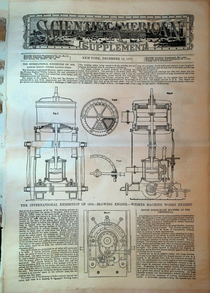 Scientific American Supplement December 16 1876 Britannic Steamship Engine