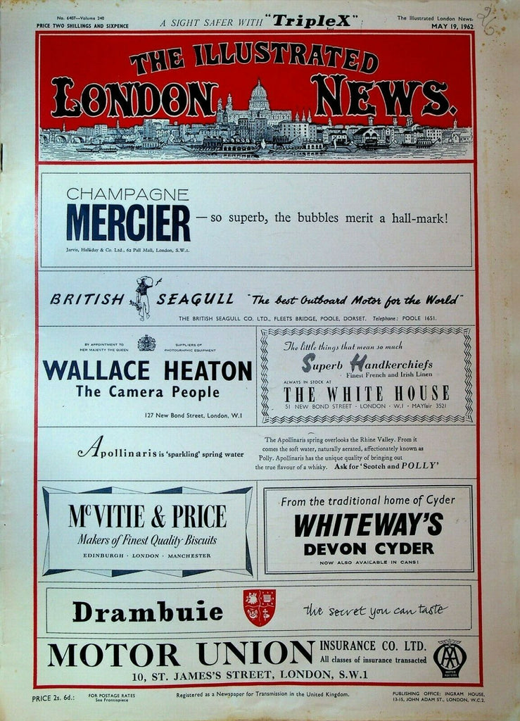 Illustrated London News May 19 1962 Queen Elizabeth Centaur Explosion