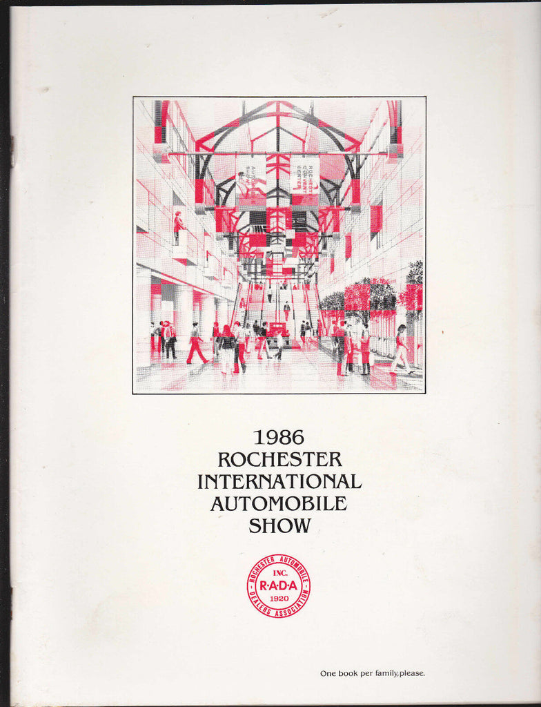 Rochester International Automobile Show Program 1986 NY