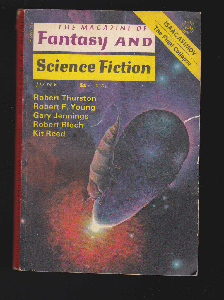 Magazine of Fantasy & Science Fiction June 1977 Robert Bloch Gary Jennings