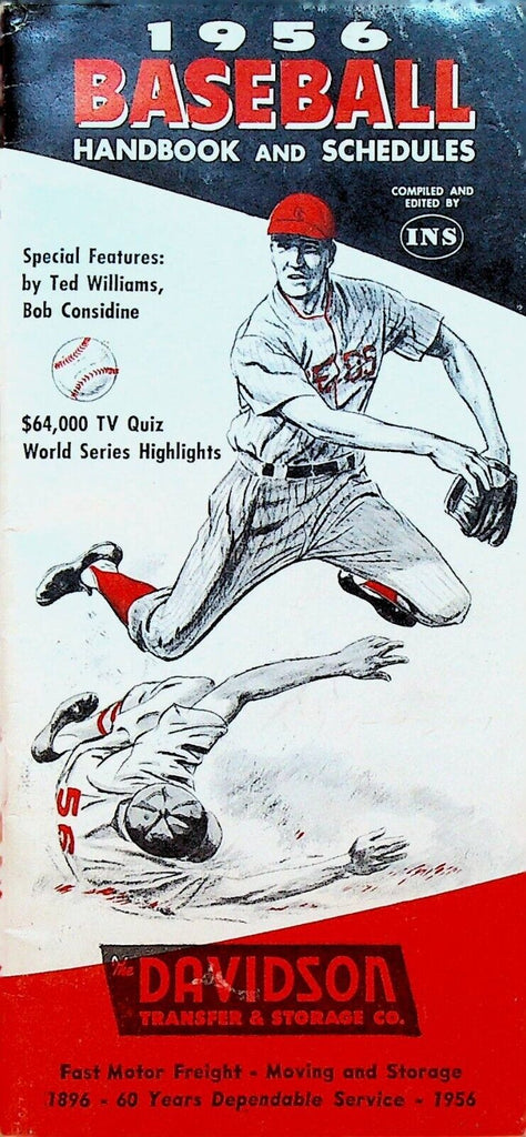 Baseball Handbook & Schedules 1956 Mickey Mantle Willie Mays Roy Campanella