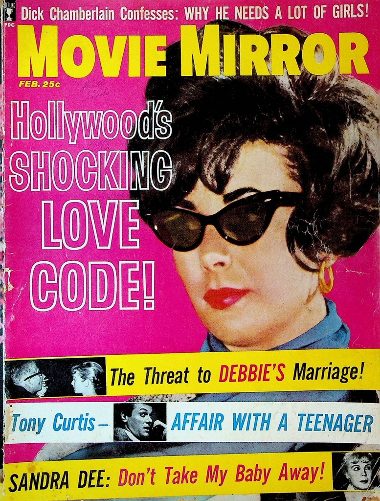 Movie Mirror Magazine February 1963 Sandra Dee Tony Curtis Elizabeth Taylor