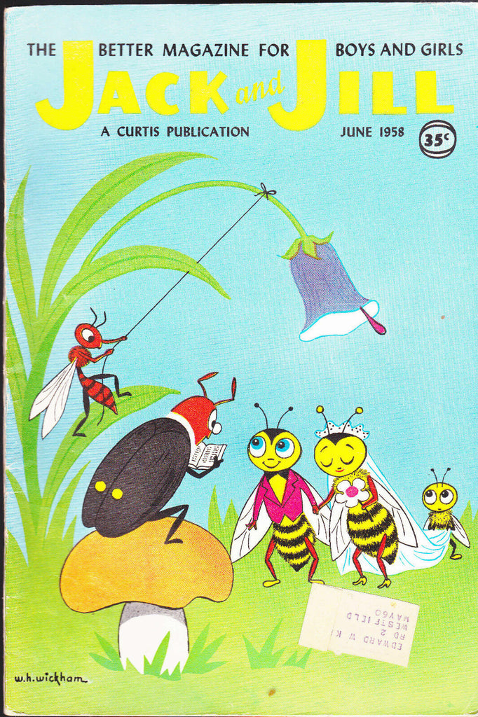 Jack and Jill Magazine Bugs Getting Married Cover June 1958 Complete