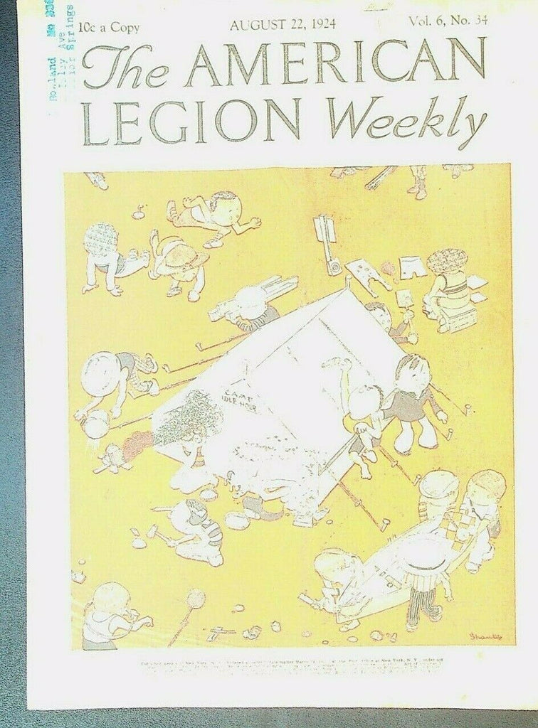 American Legion Weekly August 22 1924 Saint Paul Minnesota George Shanks