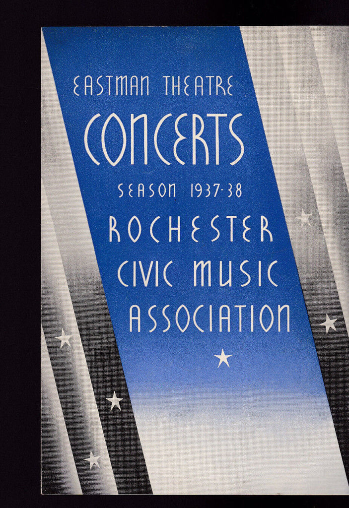 Eastman Theatre Concerts Season 1937-38 Rochester NY Nelson Eddy
