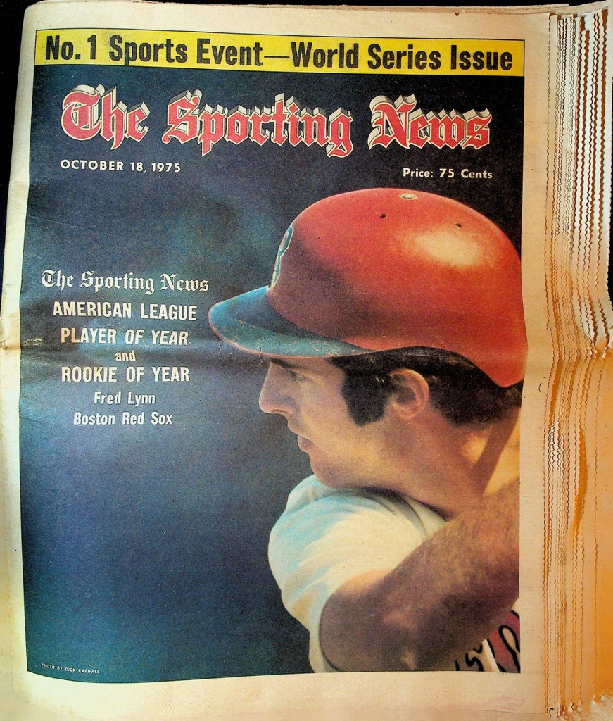 The Sporting News October 18 1975 Fred Lynn Rookie of the Year World Series
